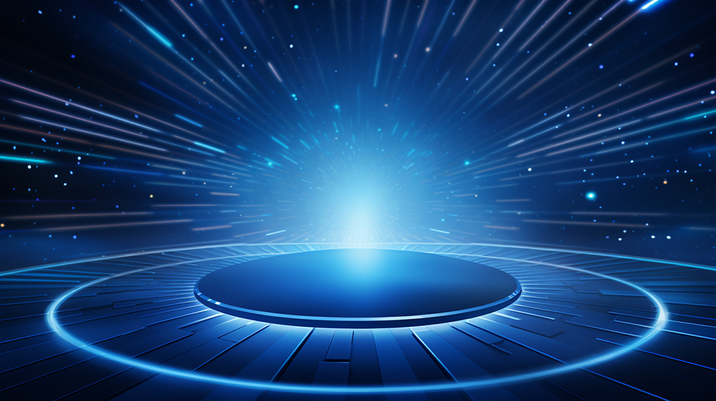 千库网_蓝色圆环科技舞台底纹背景_背景编号6446702