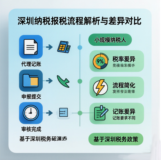 深圳一般纳税人代理报税记账全流程解析与小规模纳税人差异对比
